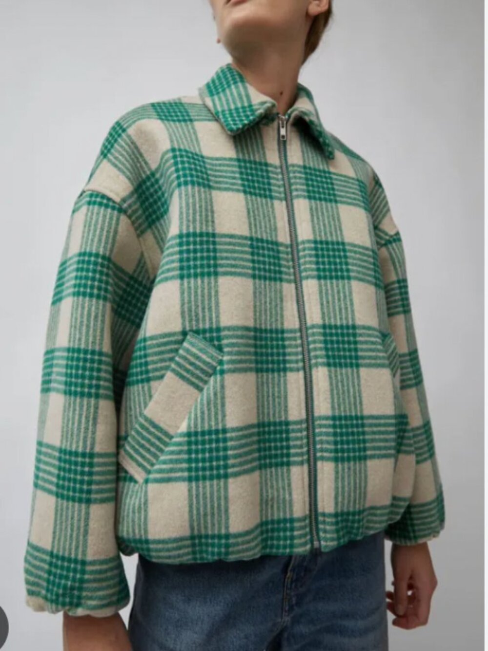 No.6 Wicke Bomber Beige and Green Size Small